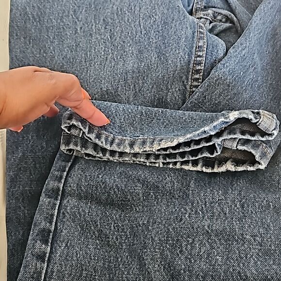 Van Heusen Men's Relaxed Fit Denim Jeans 30/30 Dark Blue Washed - Picture 9 of 16